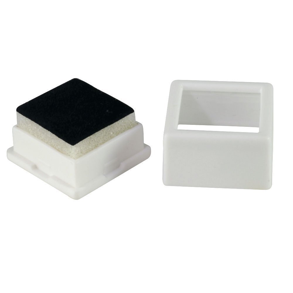 50 Gem Jars - White Square Glass Top with 2-Sided Foam Insert Gemstones Jewelry Display