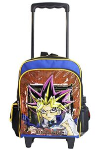 alwaysonroll new yu gi oh king of game rolling backpack (yellow/black)