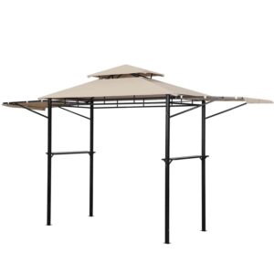 8'x4' outdoor grill gazebo patio bbq soft top canopy tent