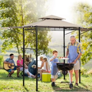 8'X4' Outdoor Grill Gazebo Patio BBQ Soft Top Canopy Tent