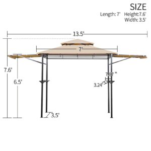 8'X4' Outdoor Grill Gazebo Patio BBQ Soft Top Canopy Tent