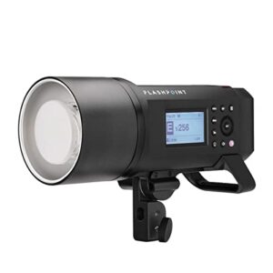 flashpoint xplor 600 pro ttl li-ion battery-powered hss strobe light with built-in r2 2.4ghz, bowens mount 600w wireless monolight with 370 full-power flashes for outdoor strobe light photography