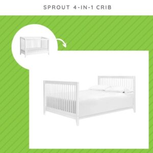 Twin-Size and Full-Size Conversion Kit Bed Rails Compatible with Babyletto Gelato & Sprout Cribs - White