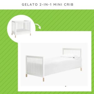 Twin-Size and Full-Size Conversion Kit Bed Rails Compatible with Babyletto Gelato & Sprout Cribs - White