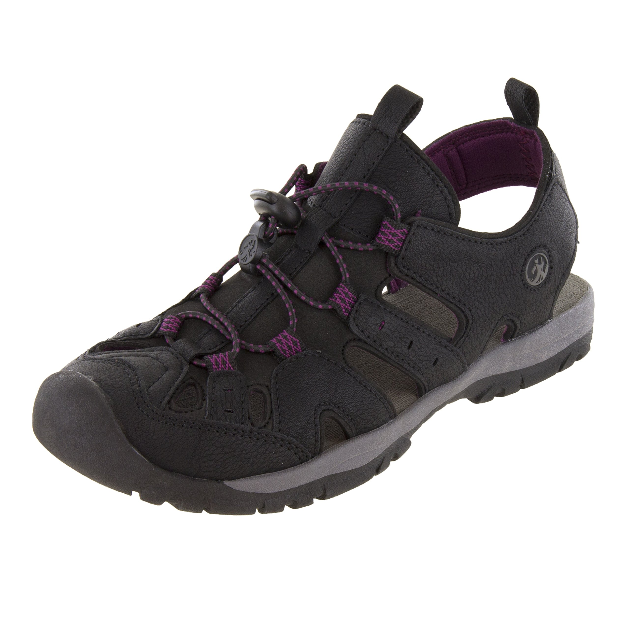 Northside Women's Burke II Athletic Sandal, Black/Berry, 8 M US Adult