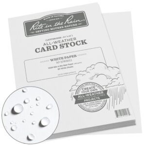 rite in the rain all weather card stock, 8.5" x 11", 100# white, 80 sheet pack (no. hw8511)