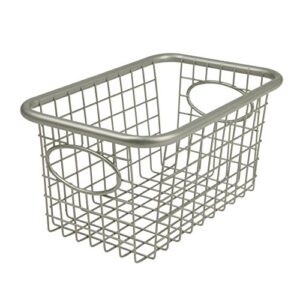 Spectrum Diversified Avery Small Bin for Storage and Organization Basket, 1 Count (Pack of 1), Nickel