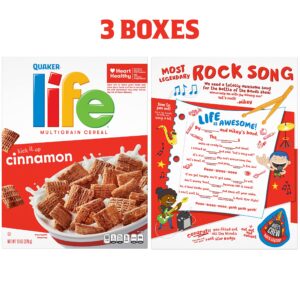 Life Breakfast Cereal, Cinnamon, 13oz Boxes (3 Pack)