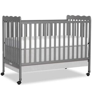 dream on me carson classic 3-in-1 convertible crib in steel grey