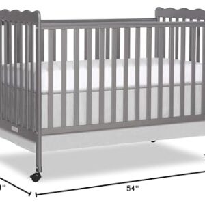 Dream On Me Carson Classic 3-in-1 Convertible Crib in Steel Grey