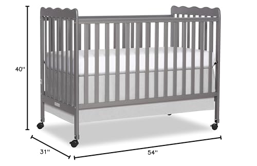 Dream On Me Carson Classic 3-in-1 Convertible Crib in Steel Grey