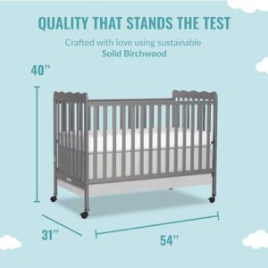 Dream On Me Carson Classic 3-in-1 Convertible Crib in Steel Grey