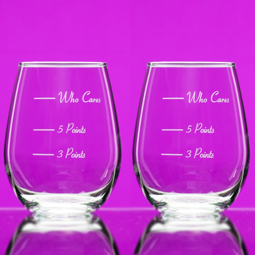 Caloric Cuvee The Points Glass Wine Glass (Set of 2) Now in Stemless