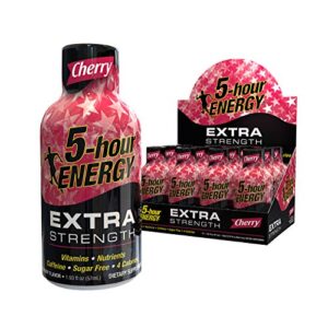 5-hour energy shot, extra strength cherry, 1.93 ounce, 12 count