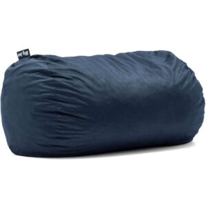 big joe fuf media lounger foam filled bean bag chair with removable cover, cobalt lenox, durable woven polyester, 6 feet giant