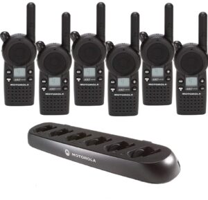 6 cls1410 - uhf 1 watt 4 channel radios & 1 56531 6 radio charger by motorola solutions - intended for business use black