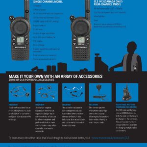 6 CLS1410 - UHF 1 Watt 4 Channel Radios & 1 56531 6 Radio Charger by Motorola Solutions - Intended for Business Use Black