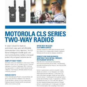6 CLS1410 - UHF 1 Watt 4 Channel Radios & 1 56531 6 Radio Charger by Motorola Solutions - Intended for Business Use Black