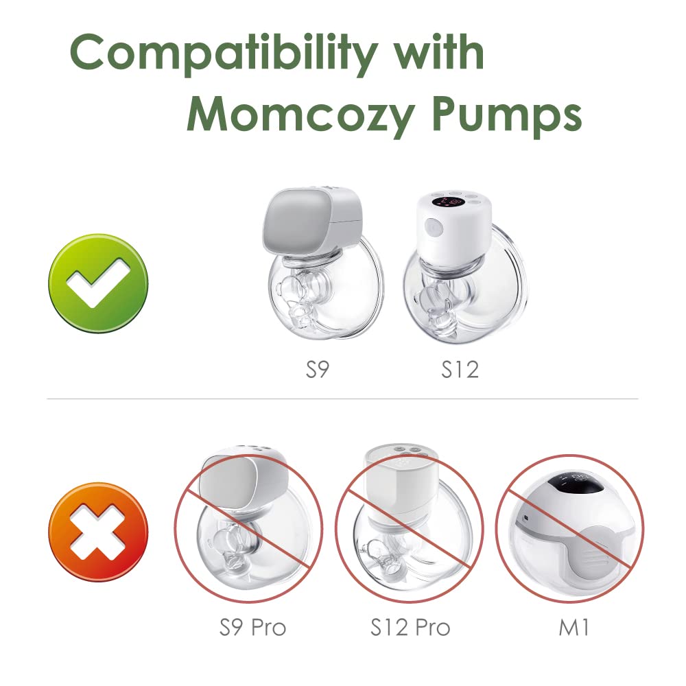 19mm Maymom Flange Inserts (Long) Compatible with Freemie 25mm Flanges; Compatible with 24mm Medela PersonalFit Flange, Spectra 24mm Flange, Willow Willow Go 24 mm Cup, 2pc/pk