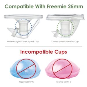 19mm Maymom Flange Inserts (Long) Compatible with Freemie 25mm Flanges; Compatible with 24mm Medela PersonalFit Flange, Spectra 24mm Flange, Willow Willow Go 24 mm Cup, 2pc/pk