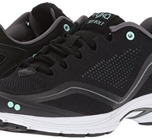 Ryka Women's Sky Bolt Athletic Shoe, Black/Grey/Mint, 7.5 M US