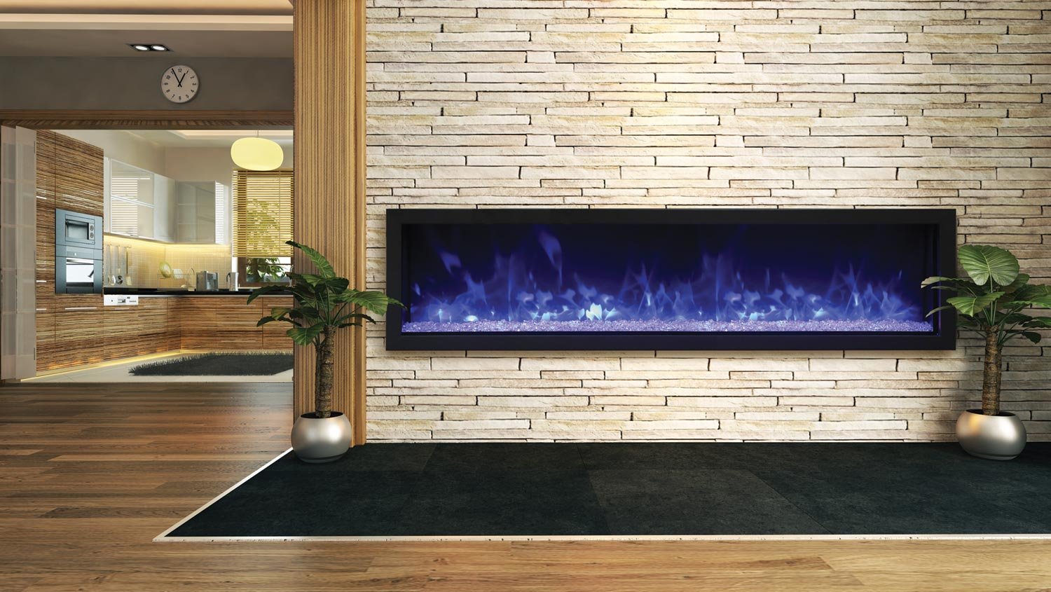 Remii 65" Extra Slim Indoor or Outdoor Electric Fireplace