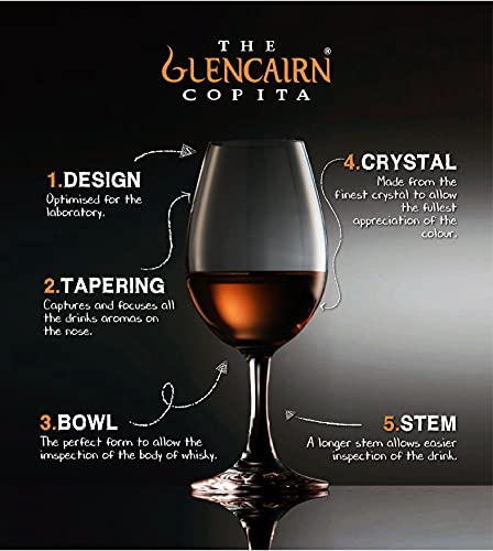 GLENCAIRN WHISKY COPITA GLASS IN GIFT CARTON WITH TASTING CAP