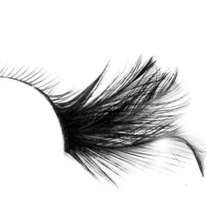 Dorisue halloween Feather Eyelashes witch makeup Cat eyes Black tail Lashes extension wedding Show Halloween Cosplay Wedding false lashes drama theatre model Hand-made Luxury Fashion Fake Lashes