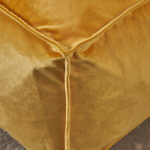 Christopher Knight Home Cytheria Honey Velvet Square Bean Bag Ottoman