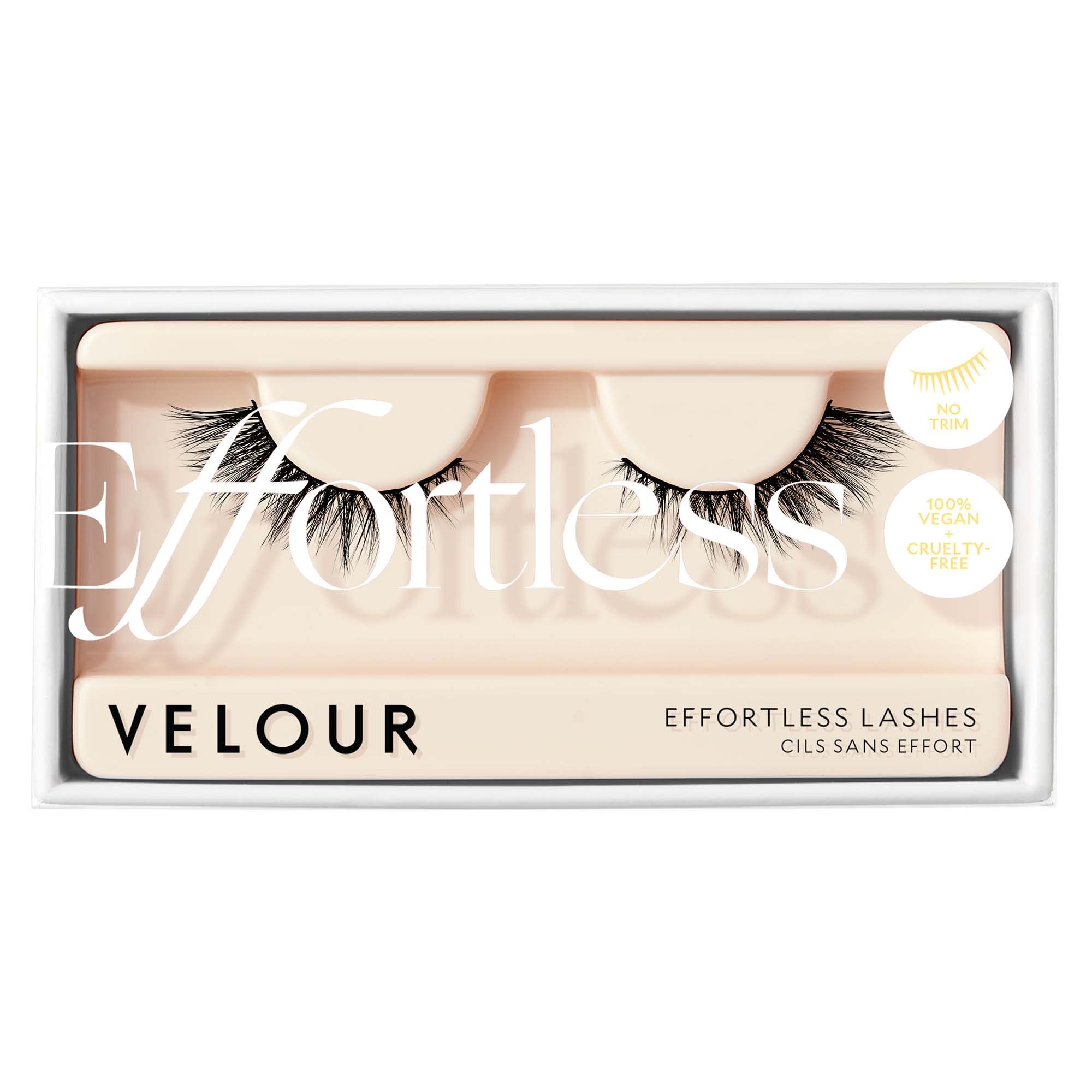 Velour Effortless Lashes - Natural-Looking False Eyelashes - Fluffy & Lightweight No-Trim Lashes – Reusable Fake Lashes All Eye Shapes - Vegan & Cruelty-Free – Lash Glue not Included (Would I Lie?)