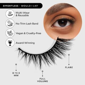 Velour Effortless Lashes - Natural-Looking False Eyelashes - Fluffy & Lightweight No-Trim Lashes – Reusable Fake Lashes All Eye Shapes - Vegan & Cruelty-Free – Lash Glue not Included (Would I Lie?)