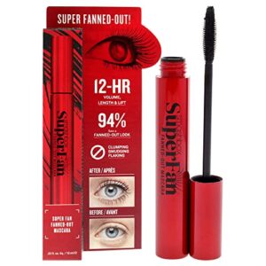 super fan lash lengthening mascara, 12-hour length and lift