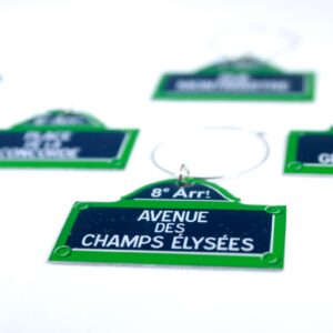 Wine Charms -"Paris Street Sign" theme, wine decor, wine gifts, wine accessories. Unique gifts, Paris decor for entertaining, favors, party, under $15 (6 piece set)