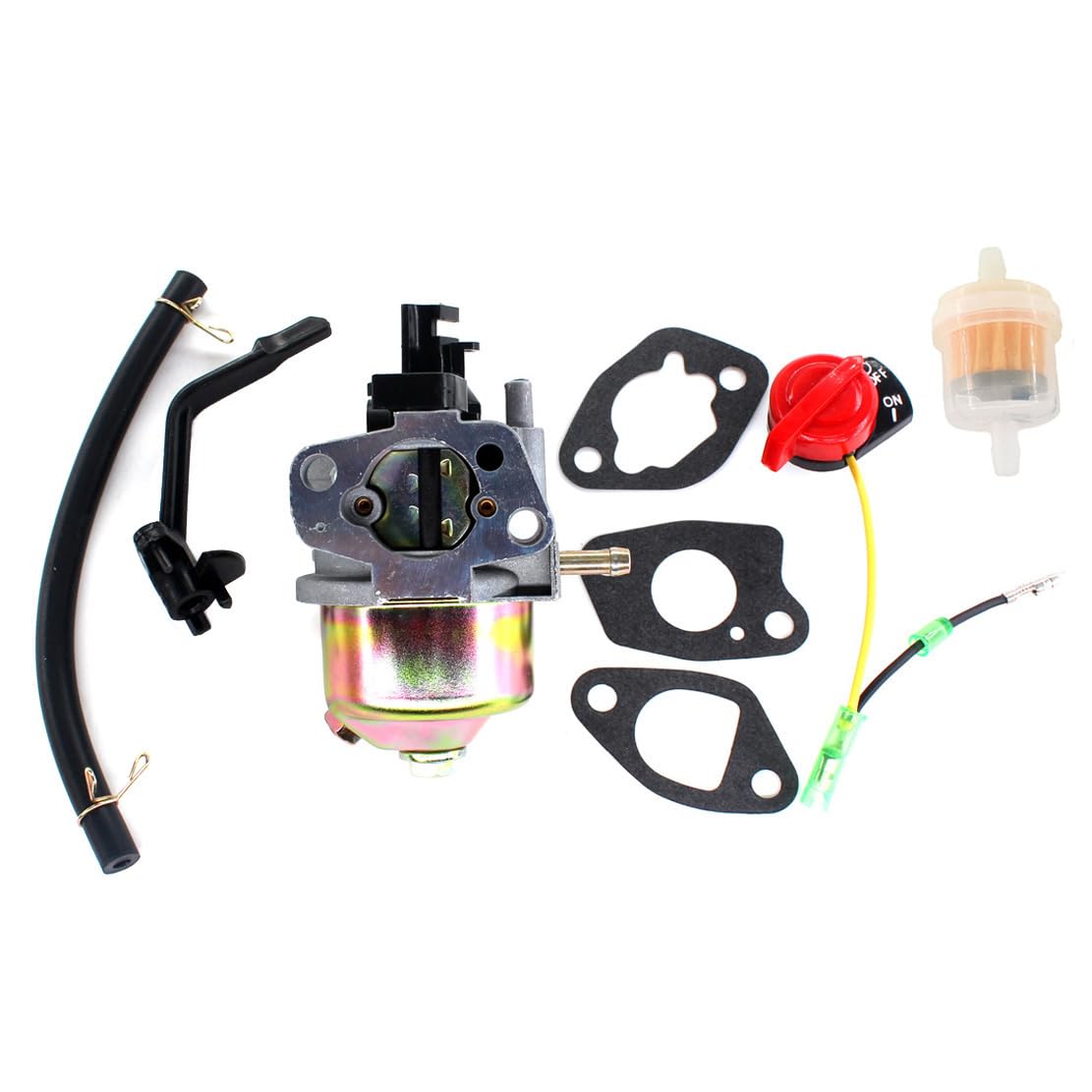 USPEEDA Carburetor for Kingcraft 6915 5276-09 5276-10 2500 3250 Watt 6.5HP Generator Stop Switch