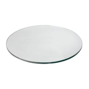 milan 48" round tempered glass top, 3/8" thick with flat edge