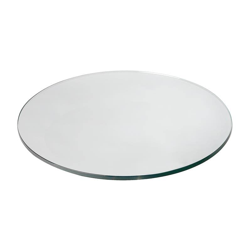 Milan 48" Round Tempered Glass Top, 3/8" Thick with Flat Edge