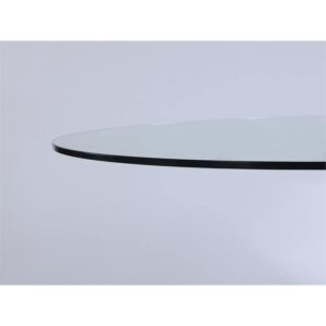 Milan 48" Round Tempered Glass Top, 3/8" Thick with Flat Edge