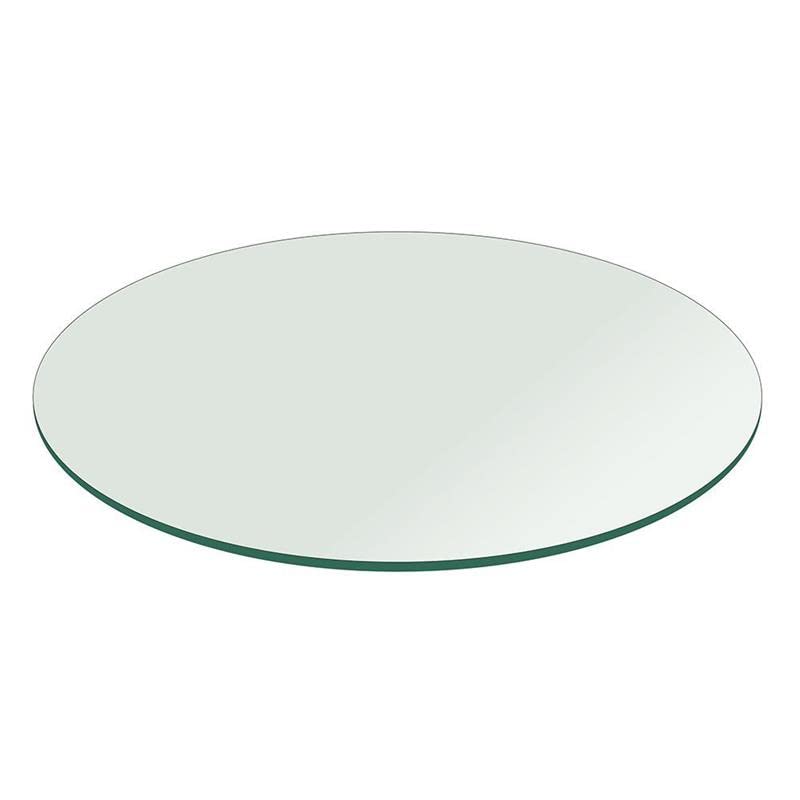 Milan 48" Round Tempered Glass Top, 3/8" Thick with Flat Edge