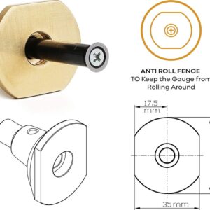 Wheel Marking Gauge Kit - 2 Extra Cutter Wheels, Roll Stop Head, Micro Adjuster, Metric Imperial Ruler, 7'' Brass Marker Tool for Woodwork