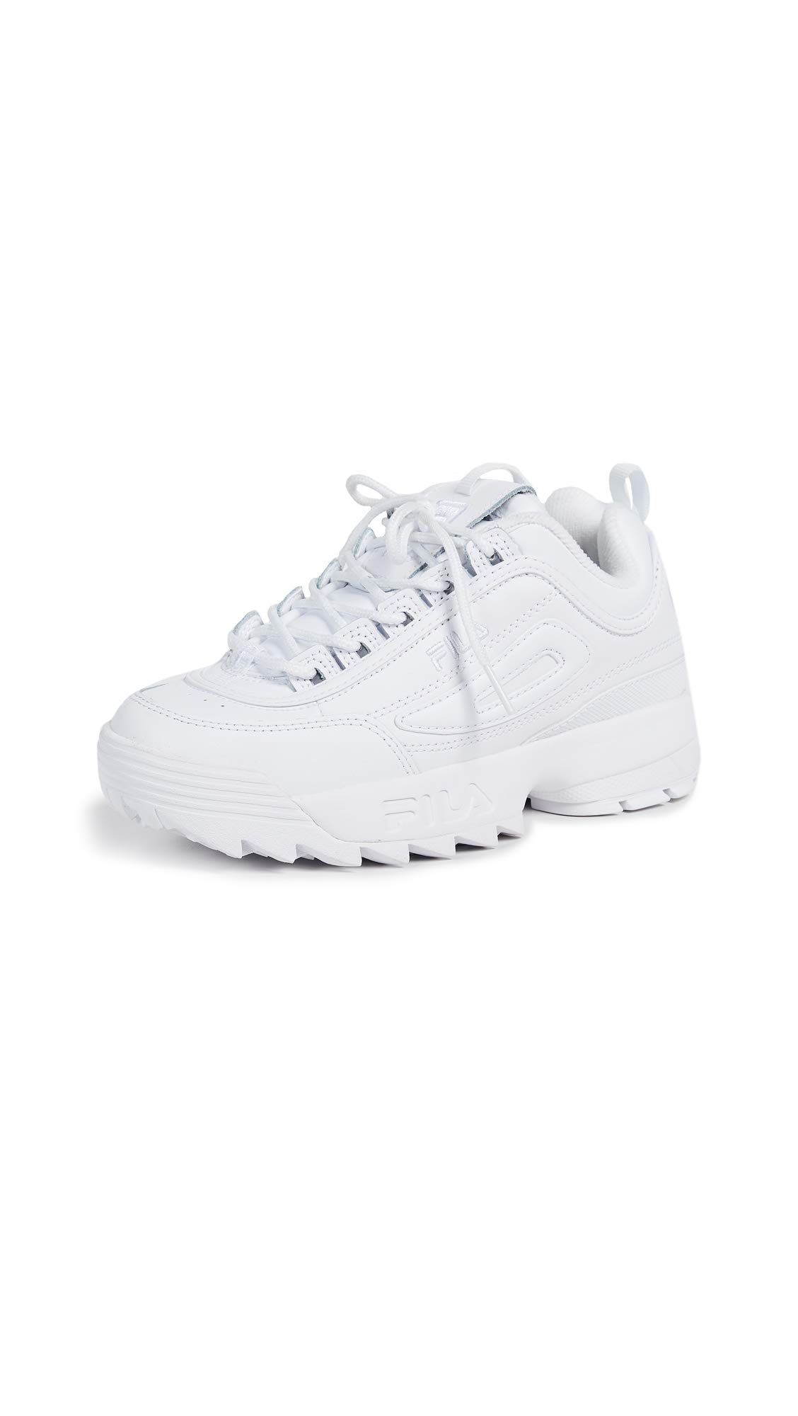 Fila Women's Disruptor Ii Premium Comfortable Sneakers, White/White/White, 8