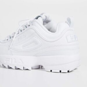 Fila Women's Disruptor Ii Premium Comfortable Sneakers, White/White/White, 8