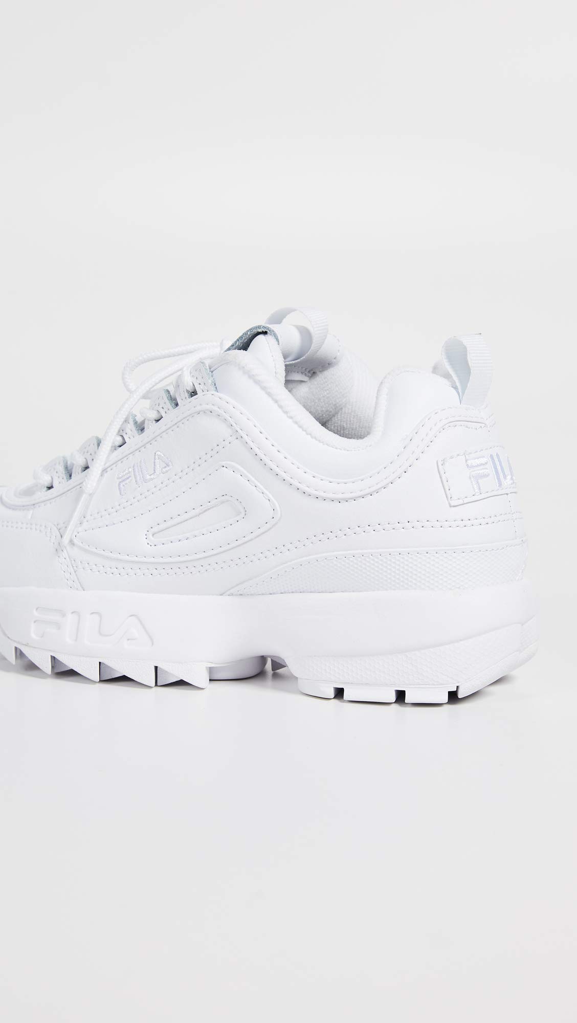 Fila Women's Disruptor Ii Premium Comfortable Sneakers, White/White/White, 8