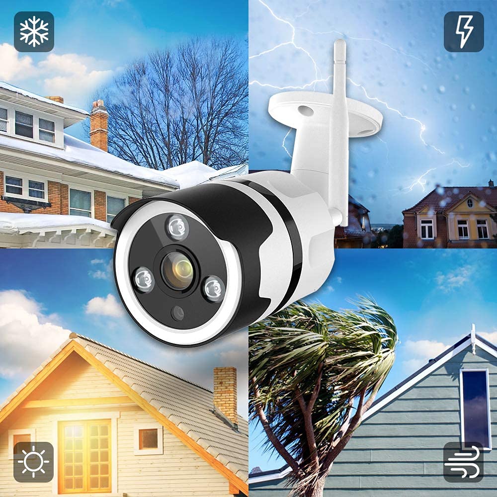 Outdoor Security Camera, Netvue 1080P Wifi Bullet Surveillance Camera Two-Way Audio, IP66 Waterproof, FHD Night Vision, Motion Detection, Home Security Camera Activity Alert, Cloud Storage, SD Card