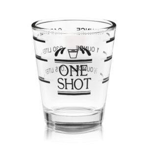 true bullseye measuring shot glasses, shot glass with measurements, small measuring glass shot glass measuring cup, bar measuring cup, 1.5oz, set of 1