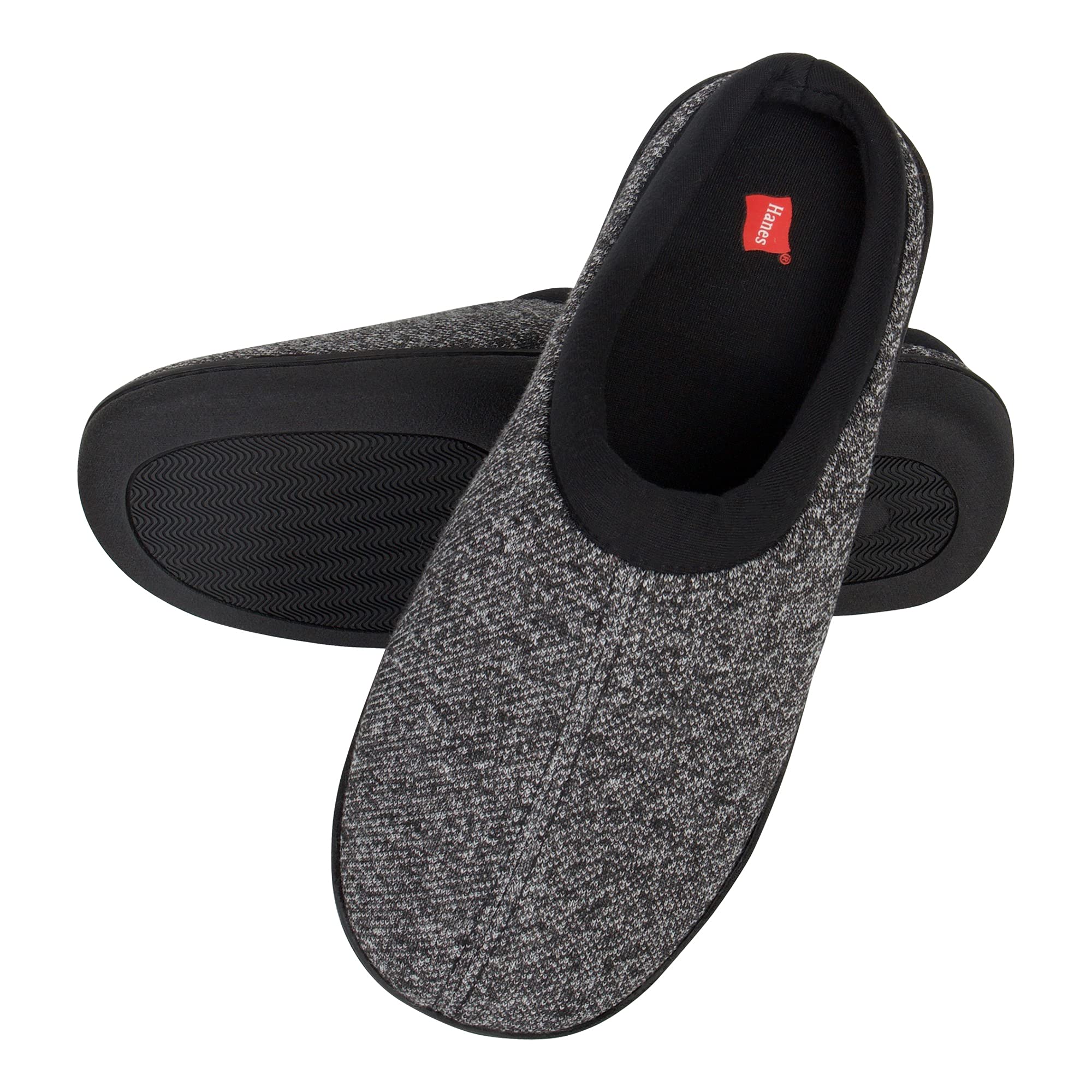 Hanes Comfort Soft Memory Foam Indoor Outdoor Clog Slipper Shoe - Men’s and Boy’s Sizes, Black, 2X-Large