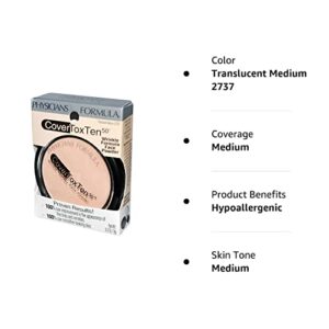 CoverToxTen50 (CoverToxTen 50) Translucent Medium 2737, 0.3 oz (9g) - Wrinkle Formula Face Powder L