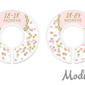 Modish Labels Baby Clothes Size Dividers, Baby Closet Organizers, Size Dividers, Baby Closet Organizers, Closet Dividers, Clothes Organizer, Girl, Pink Mint, Confetti, Dots, Clean Modern (Baby)