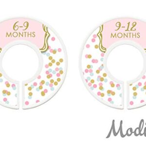 Modish Labels Baby Clothes Size Dividers, Baby Closet Organizers, Size Dividers, Baby Closet Organizers, Closet Dividers, Clothes Organizer, Girl, Pink Mint, Confetti, Dots, Clean Modern (Baby)