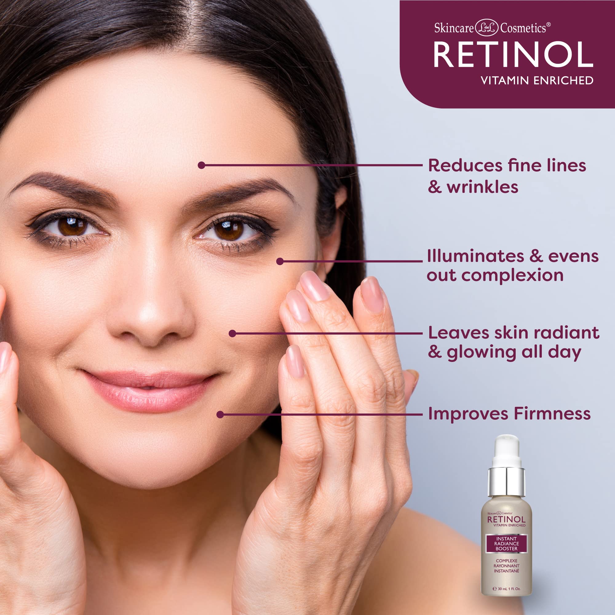 Retinol Instant Radiance Booster – The Original Retinol Glow Primer – A Burst of Anti-Aging Hydration Adds Luminosity & Skin-Smoothing Benefits of Vitamin A – Peptides Improve Firmness & Tone