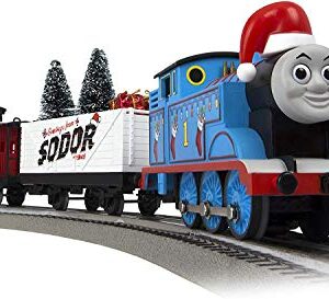 Lionel Thomas & Friends Christmas Freight Electric O Gauge Bluetooth Train Set with Remote, Blue,red and White